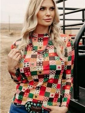 Stars of Judea Fitted mesh Long Sleeve Top